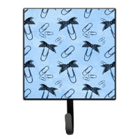 "Caroline's Treasures Watercolor Paper Clips Blue Wall Hook, Small, Multicolor"