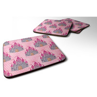 "Caroline's Treasures Watercolor Princess Castle Decorative coasters, 3.5, Multicolor"