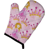 "Caroline's Treasures Watercolor Princess and Crown Decorated Oven Mitt, 12"" x 8.5"", Multicolor"