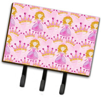 "Caroline's Treasures Watercolor Princess and Crown Wall Hook, Triple, Multicolor"