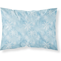 "Caroline's Treasures Watercolor Snowflake on Light Blue Pillowcase, Standard, Multicolor"