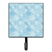 "Caroline's Treasures Watercolor Snowflake on Light Blue Wall Hook, Small, Multicolor"