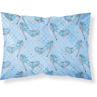 "Caroline's Treasures Watercolor Cinderella Shoe in Blue Pillowcase, Standard, Multicolor"