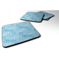 "Caroline's Treasures Watercolor Geometric Cirlce on Blue Decorative coasters, 3.5, Multicolor"