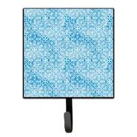 "Caroline's Treasures Watercolor Geometric Circle on Blue Wall Hook, Small, Multicolor"