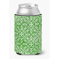 "Caroline's Treasures Watercolor Geometric Cirlce on Green Decorative Can Hugger, Multicolor"