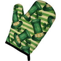 "Caroline's Treasures Watercolor St Patrick's Day Leprechaun Hat Decorated Oven Mitt, 12"" x 8.5"", Multicolor"