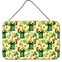 "Caroline's Treasures Watercolor St Patrick's Day Party Metal Print, 8"" H x 12"" W, Multicolor"