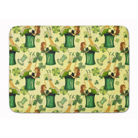 "Caroline's Treasures Watercolor St Patrick's Day Party Floor Mat, 19"" H x 27"" W, Multicolor"