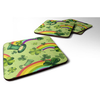 "Caroline's Treasures Watercolor St Patrick's Day Lucky Leprechan Decorative coasters, 3.5, Multicolor"