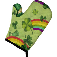 "Caroline's Treasures Watercolor St Patrick's Day Lucky Leprechaun Decorated Oven Mitt, 12"" x 8.5"", Multicolor"