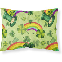"Caroline's Treasures Watercolor St Patrick's Day Lucky Leprechan Pillowcase, Standard, Multicolor"