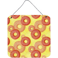 "Caroline's Treasures Watercolor Just Donuts Metal Print, 6"" H x 6"" W, Multicolor"