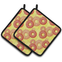 "Caroline's Treasures Watercolor Just Donuts Decorated Pot Holder, 7.5"" x 7.5"", Multicolor"