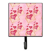 "Caroline's Treasures Watercolor Pink Love Letter Wall Hook, Small, Multicolor"