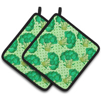 "Caroline's Treasures Watercolor Broccoli Decorated Pot Holder, 7.5"" x 7.5"", Multicolor"