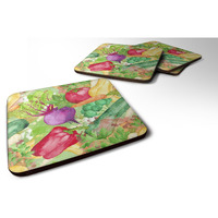 "Caroline's Treasures Watercolor Vegetables Farm to Table Decorative coasters, 3.5, Multicolor"