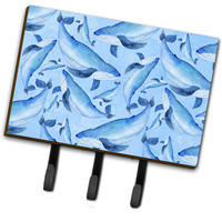 "Caroline's Treasures Watercolor Nautical Whales Wall Hook, Triple, Multicolor"