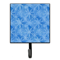 "Caroline's Treasures Watercolor Dark Blue Winter Snowflakes Wall Hook, Small, Multicolor"