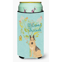 "Caroline's Treasures Welcome Friends German Shepherd Decorative Can Hugger, Tall Boy, Multicolor"