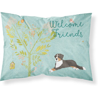 "Caroline's Treasures Welcome Friends Bernese Mountain Dog Pillowcase, Standard, Multicolor"
