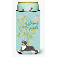 "Caroline's Treasures Welcome Friends Bernese Mountain Dog Decorative Can Hugger, Tall Boy, Multicolor"