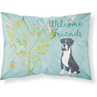 "Caroline's Treasures Welcome Friends Black Boxer Pillowcase, Standard,"