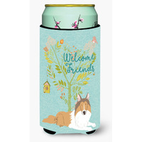 "Caroline's Treasures Welcome Friends Collie Decorative Can Hugger, Tall Boy, Multicolor"