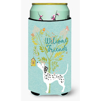 "Caroline's Treasures Welcome Friends Dalmatian Decorative Can Hugger, Tall Boy, Multicolor"
