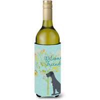 "Caroline's Treasures Welcome Friends Black Dane Decorative Bottle Hugger, 750 ml, Multicolor"