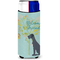 "Caroline's Treasures Welcome Friends Black Dane Decorative Can Hugger, Multicolor"