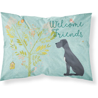 "Caroline's Treasures Welcome Friends Black Dane Pillowcase, Standard,"
