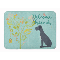"Caroline's Treasures Welcome Friends Black Dane Floor Mat, 19hx27w, Multicolor"