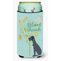 "Caroline's Treasures Welcome Friends Black Dane Decorative Can Hugger, Tall Boy, Multicolor"