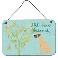 "Caroline's Treasures Friends Ears Welcome Fawn Dane Natural Metal Print, 8hx12w, Multicolor"
