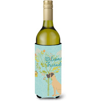 "Caroline's Treasures Welcome Friends Fawn Dane Natural Ears Decorative Bottle Hugger, 750 ml, Multicolor"