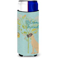 "Caroline's Treasures Welcome Friends Fawn Dane Natural Ears Decorative Can Hugger, Multicolor"