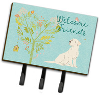 "Caroline's Treasures Welcome Friends Yellow Labrador Retriever Wall Hook, Triple"