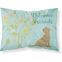 "Caroline's Treasures Welcome Friends Retriever Chocolate Labrador Pillowcase, Standard"