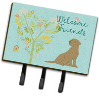 "Caroline's Treasures Welcome Friends Chocolate Labrador Retriever Wall Hook, Triple"