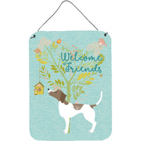 "Caroline's Treasures Welcome Friends Pointer Metal Print, 16h x 12w, Multicolor"