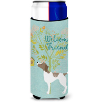 "Caroline's Treasures Welcome Friends Pointer Decorative Can Hugger, Multicolor"