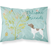 "Caroline's Treasures ""Welcome Friends Pointer"" Printed, Polyester Envelope Closure pillowcase, Standard, Multicolor"