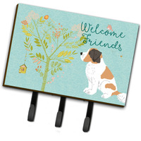 "Caroline's Treasures Welcome Friends Saint Bernard Wall Hook, Triple"