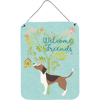 "Caroline's Treasures Welcome Friends Beagle Metal Print, 16h x 12w, Multicolor"
