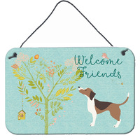 "Caroline's Treasures Welcome Friends Beagle Metal Print, 8hx12w, Multicolor"