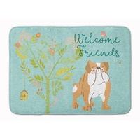 "Caroline's Treasures Welcome Friends English Bulldog Floor Mat, 19hx27w, Multicolor"