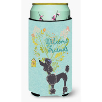 "Caroline's Treasures Welcome Friends Black Poodle Decorative Can Hugger, Tall Boy, Multicolor"