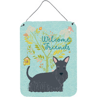 "Caroline's Treasures Welcome Friends Scottish Terrier Metal Print, 16h x 12w, Multicolor"