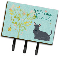 "Caroline's Treasures Welcome Friends Scottish Terrier Wall Hook, Triple"